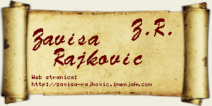 Zaviša Rajković vizit kartica